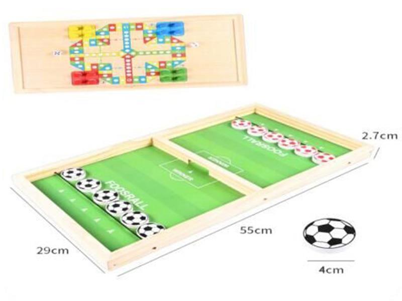 Wooden Large Size Football Puck Game