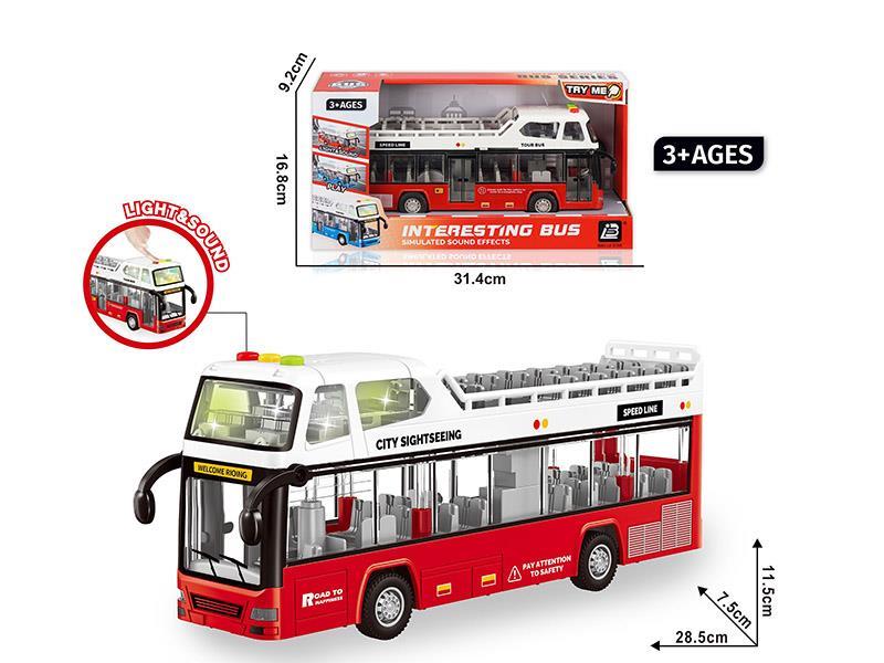 Friction Double-Decker Bus With Sound And Light