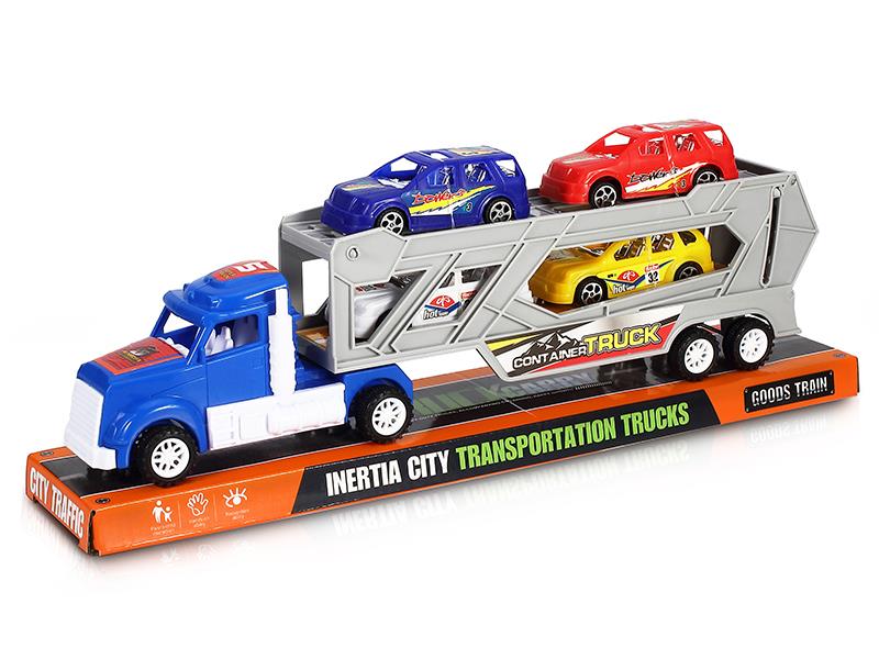 Friction Transport Truck With 4 Business Cars