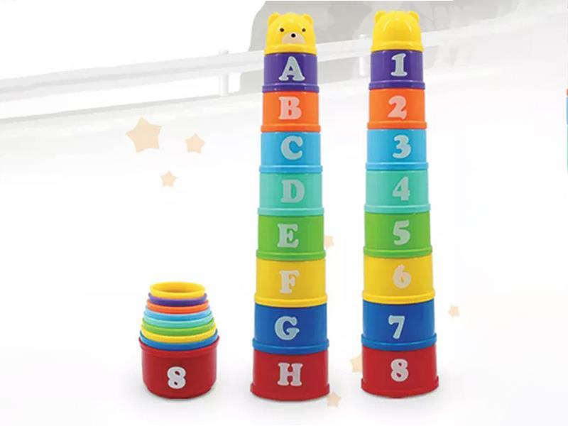 9PCS Bear Building Blocks And Cups
