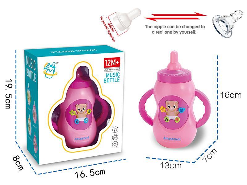 Simulated Bear Feeding-bottle With Touch And Light And Music