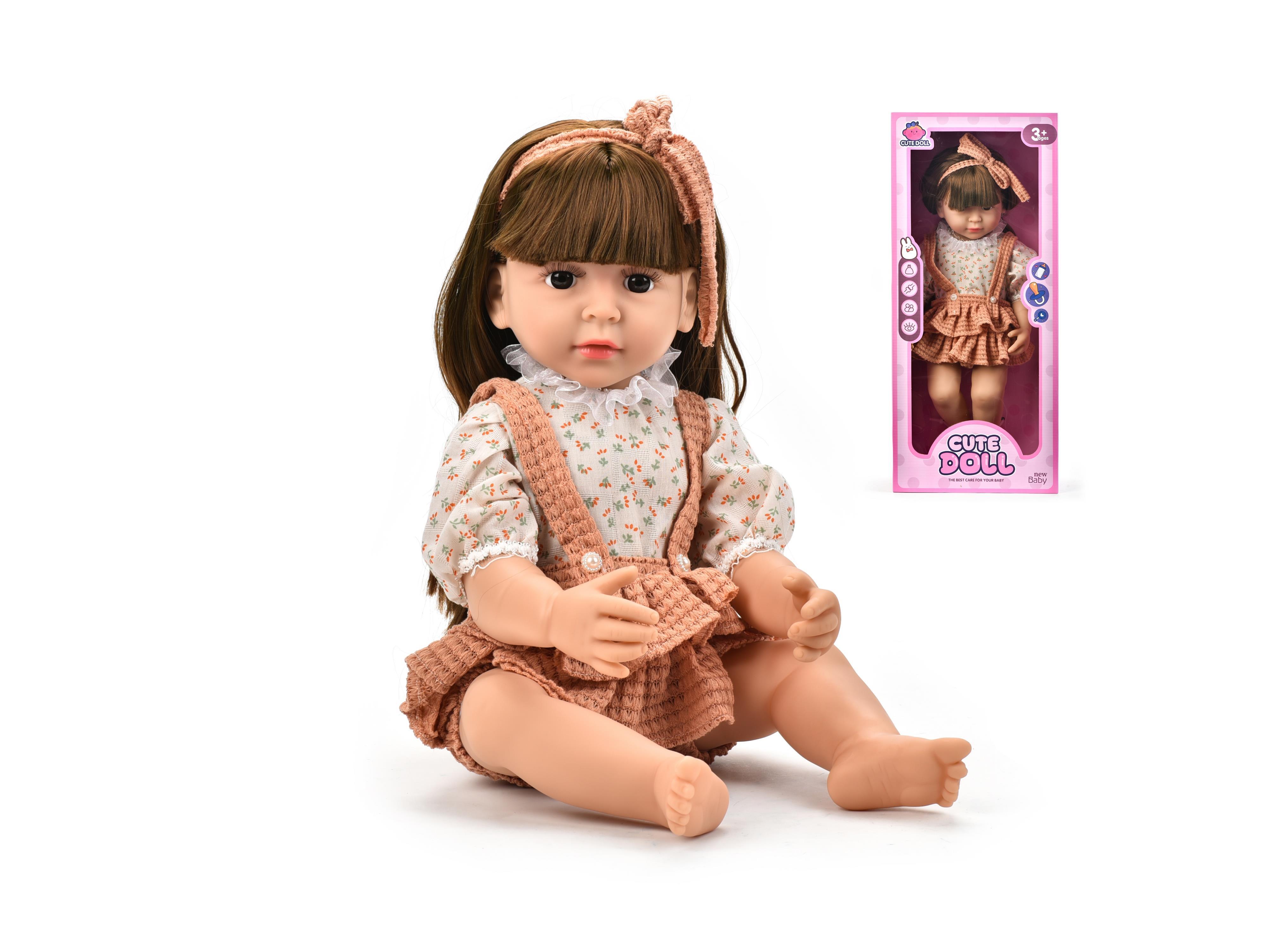 60Cm Reborn Doll, 22-Inch Simulated Baby, Soft Rubber, Fully Lined