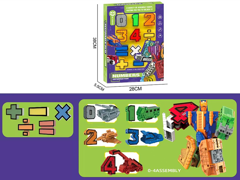 Number Transforming Robot Toys