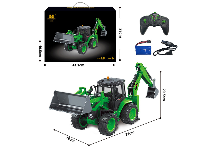 1:14 9-Channel Remote-Control Backhoe Loader