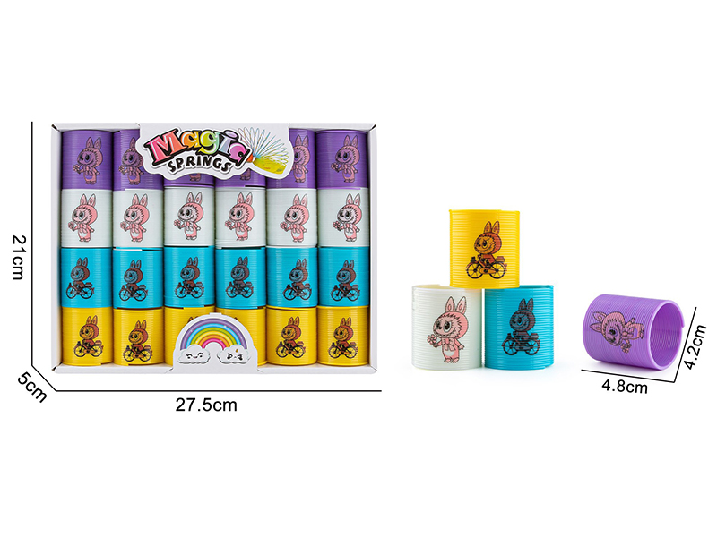 Labubu Rainbow Spring Toys 24PCS