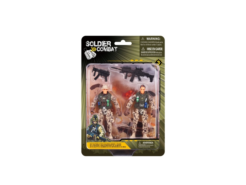 Military Toys Set(2 Soldiers With Weapon)