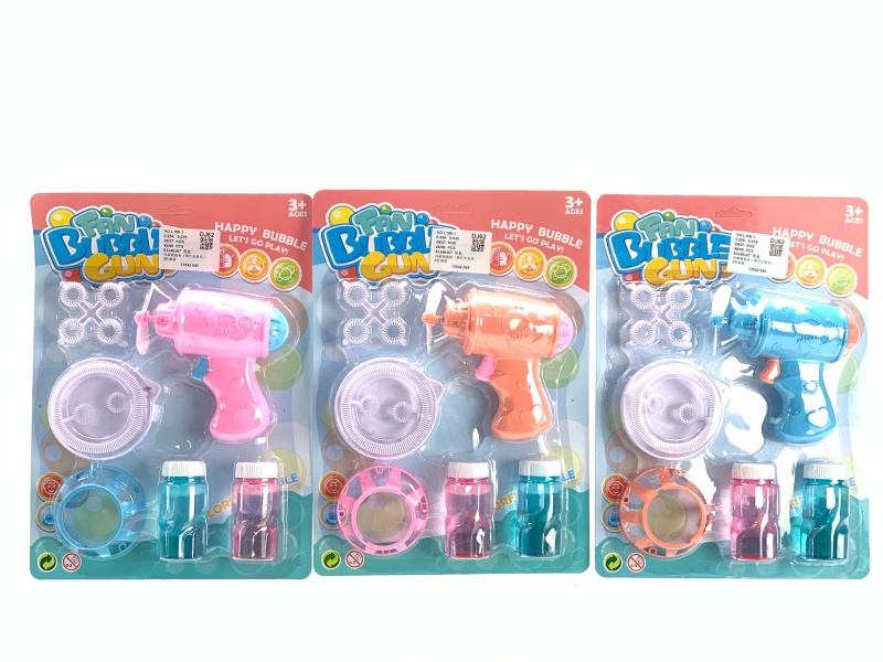 Fan Bubble Gun (With Lights And Music) In 3 Colors Mixed