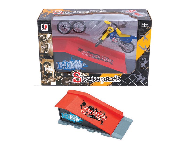 Motorcycle Finger Skateboard Skate Park Set