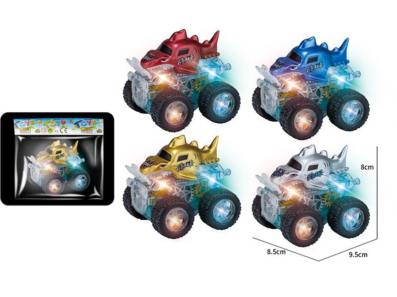 Dual Friction Stunt Shark Gear Off-Road Vehicle With Lights 1pcs