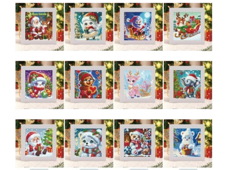 Christmas Small Square Frame Diamond Painting 18X18