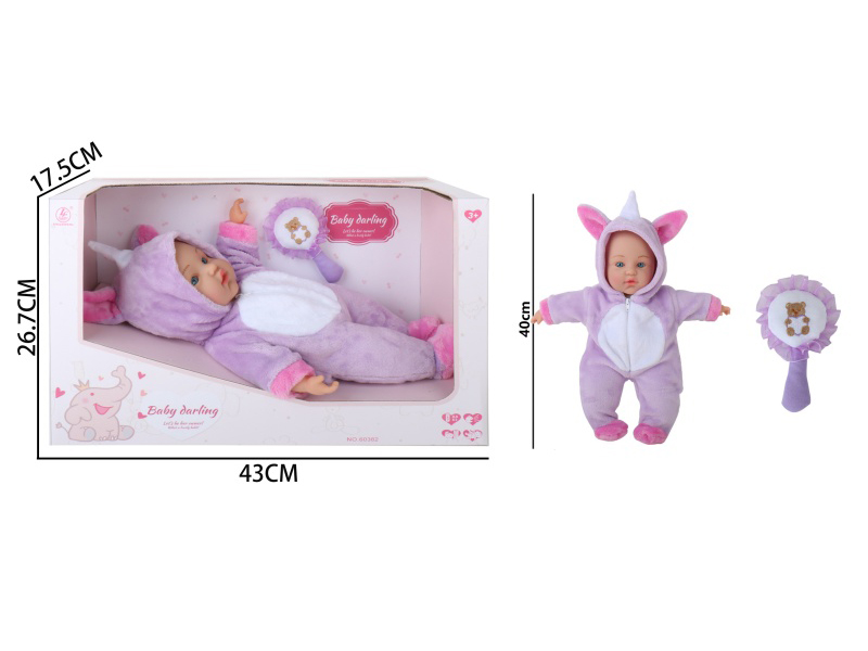16-Inch Cotton-Filled Unicorn Doll Accessories