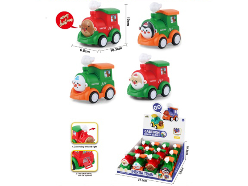 Christmas Train Swing Storage Cartoon Inertial Locomotive Can Hold Sugar