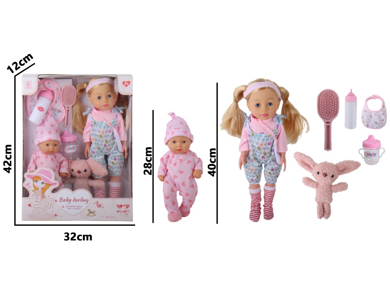 18-Inch Ic-Free Blowing Girl + 11-Inch Ic-Free Blowing Doll Accessories