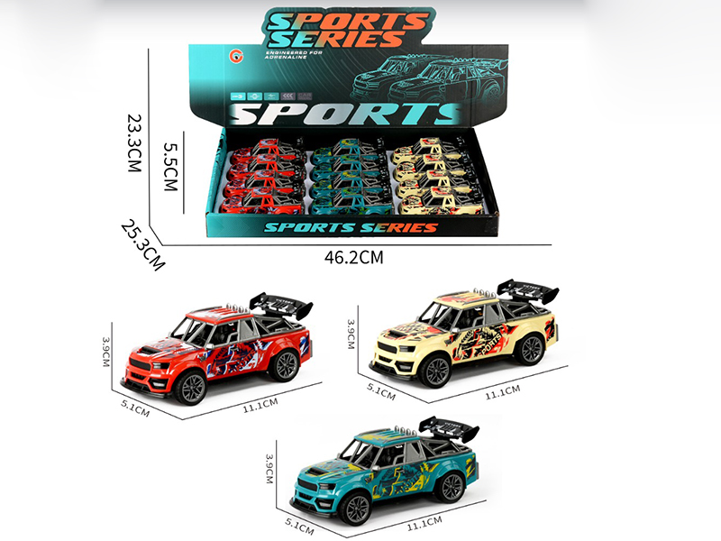 Pull Back Graffiti Sports Car 12pcs