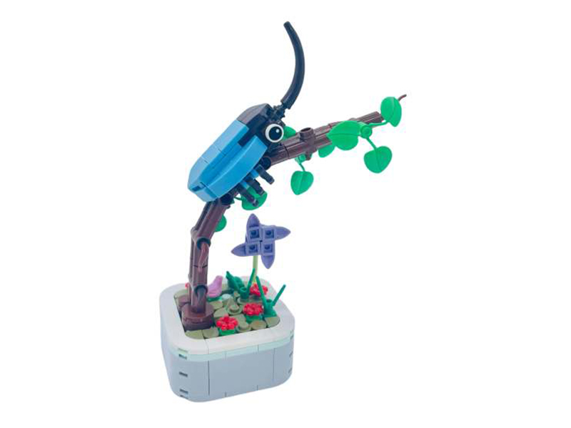 Allomyrina Dichotoma Potted Plants Small Particle Building Blocks