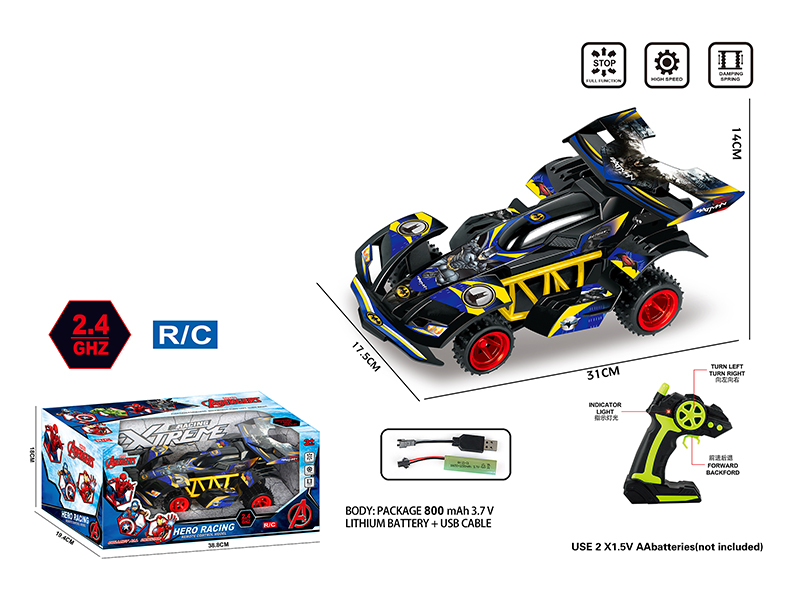 1:12 4CH 2.4G Remote Control Semi-High Speed Batman Racing Car(Included Batteries)
