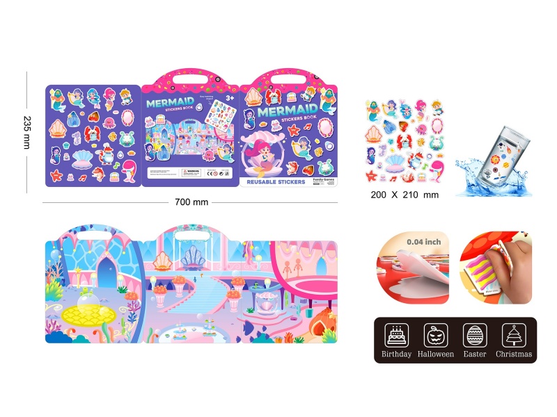 Jelly Sticker Book(Mermaid)