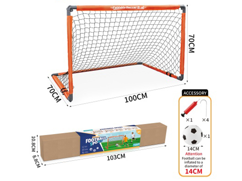 Orange Folding Football Goal +14CM Football