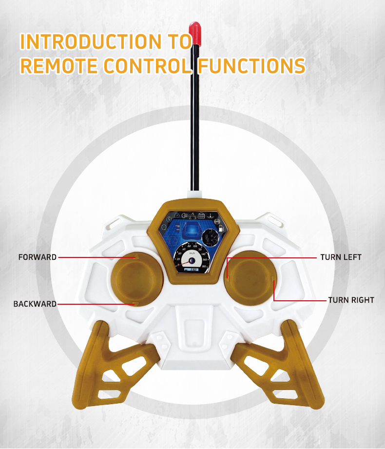 Remote Control Engineering Truck Handle Button Guide
