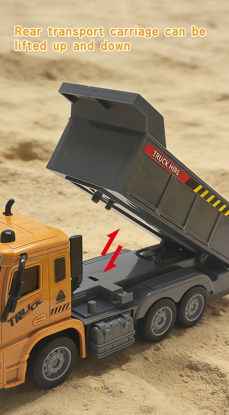 The bed of the Remote Control Engineering Truck can be raised and lowered
