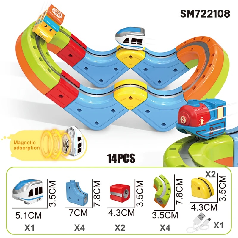 DIY Magnetic Track Levitation Train 14pcs Accessories and Dimensions