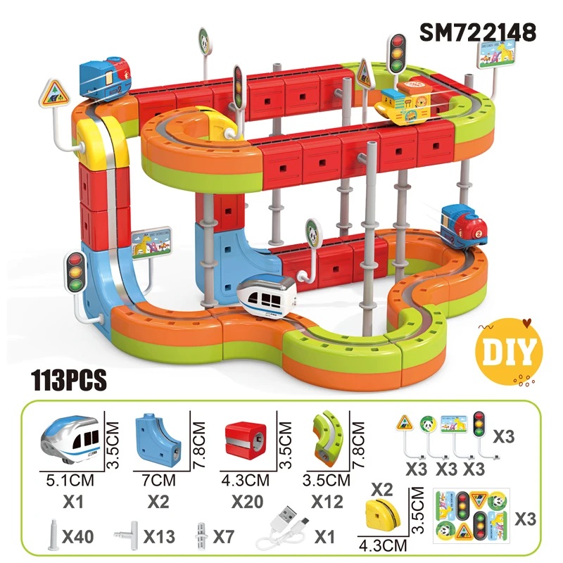 DIY Magnetic Track Levitation Train 113pcs Parts and Dimensions