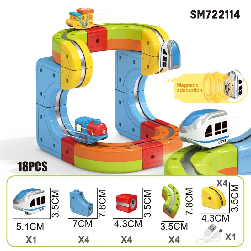 DIY Magnetic Track Levitation Train 18pcs Parts and Dimensions