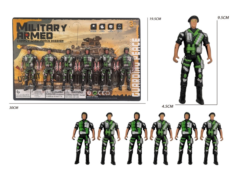 6 Soldiers (Black)
