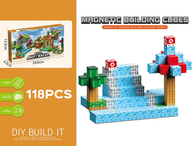 Super Mario Magnetic Square Building Blocks 118pcs