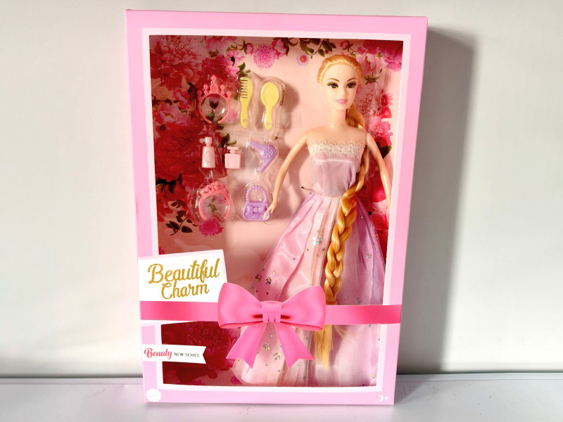 11-Inch Live-Action Long-Haired Barbie Doll + Accessories