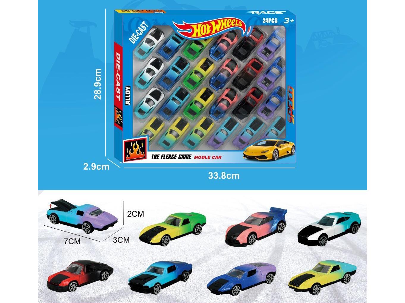 24 Mixed Models Of 1:64 Alloy Sports Cars