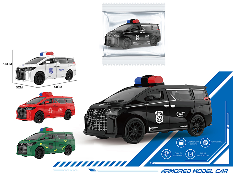 Alphard Friction Police Car(3 Doors Can Open)