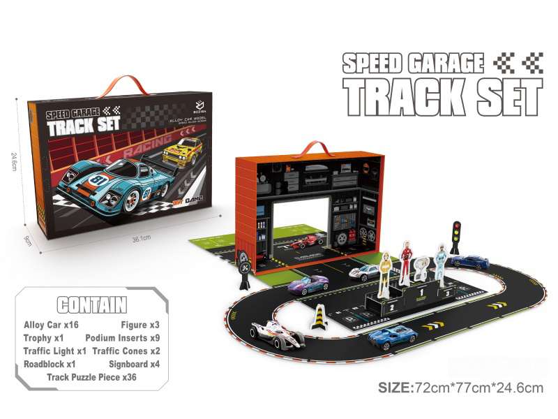 Speed Garage Track Puzzle Alloy Car Model Set 36pcs