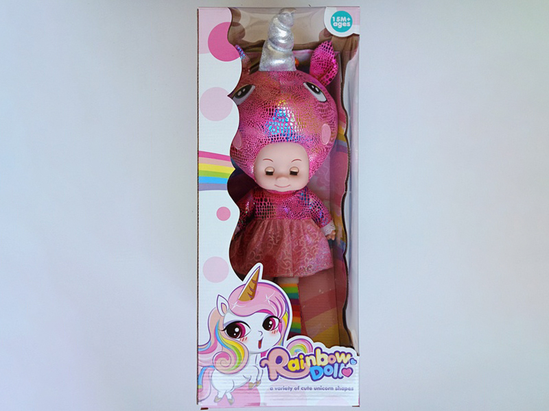20-Inch Red Colorful Music Unicorn (Windowed Color Box)