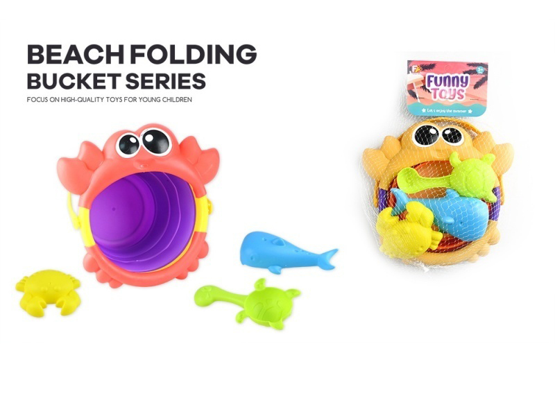 4Pcs Mini Folding Crab Bucket 2Col
