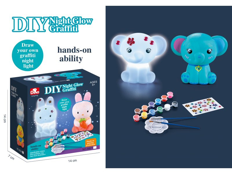 Diy Vinyl Puzzle Graffiti Night Light