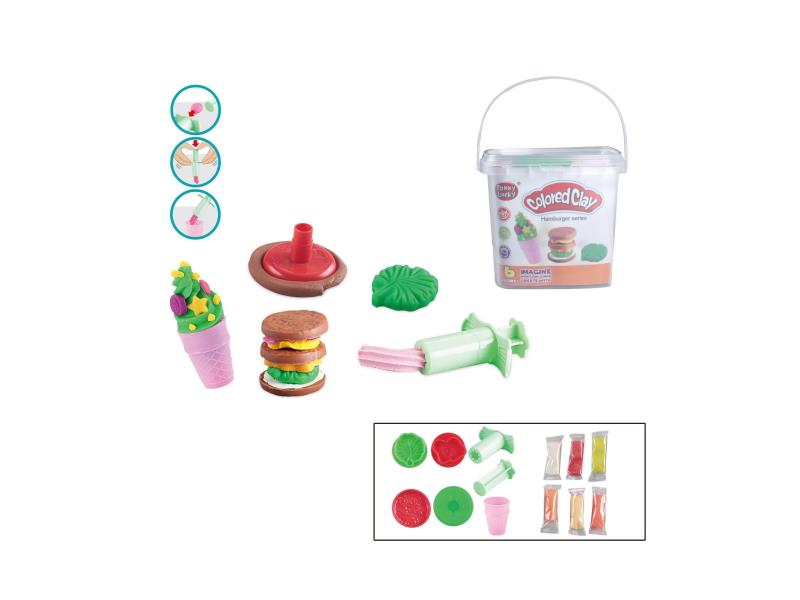 Hamburger Ice Cream Series Colored Mud
