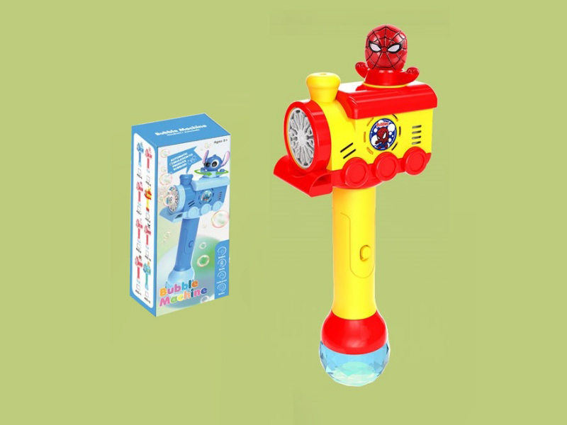 Spider-Man Automatic Rotating Electric Bubble Stick(Lights And Music)