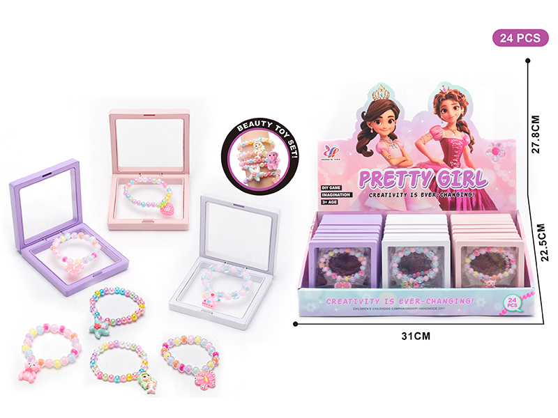 Cartoon Pendant Beadwork Bracelet 24pcs