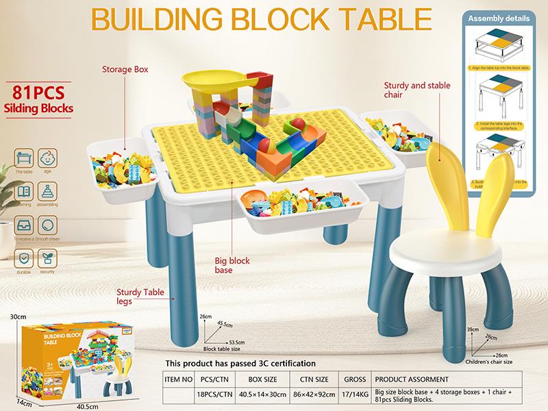 Large Particle Building Block Table