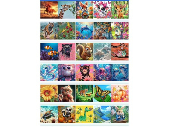 Animal No-Infringement Series Diamond Sticker Painting Diy Handmade With Frame And 5D Diamond Painting 30X30