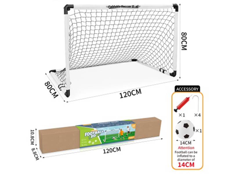 White Folding Football Goal +14CM Football