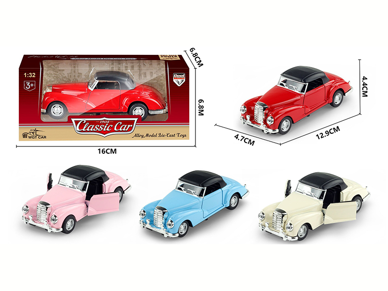 1:32 Alloy Pull Back Simulated Vintage Car - Benz