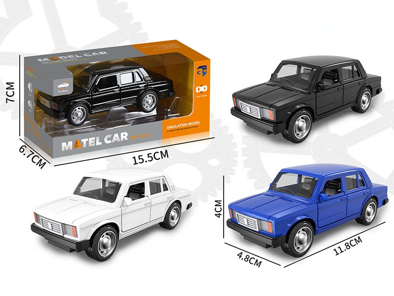 1:36 Pull Back Alloy Sports Car With Sound And Lights(2 Doors Can Open)