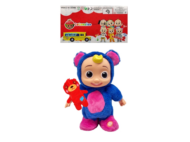 22 Inch B/O Solid Cocomelon JJ Boy Doll With Bear