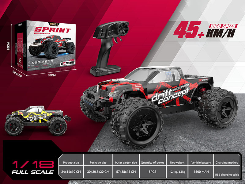 2.4G 1:18 Remote Control 4WD High-Speed Pickup Truck