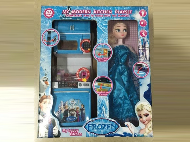 Ice Princess Kitchen Series With Barbie (Lighting And Music With 3 Ag13 Electronic Tablets)