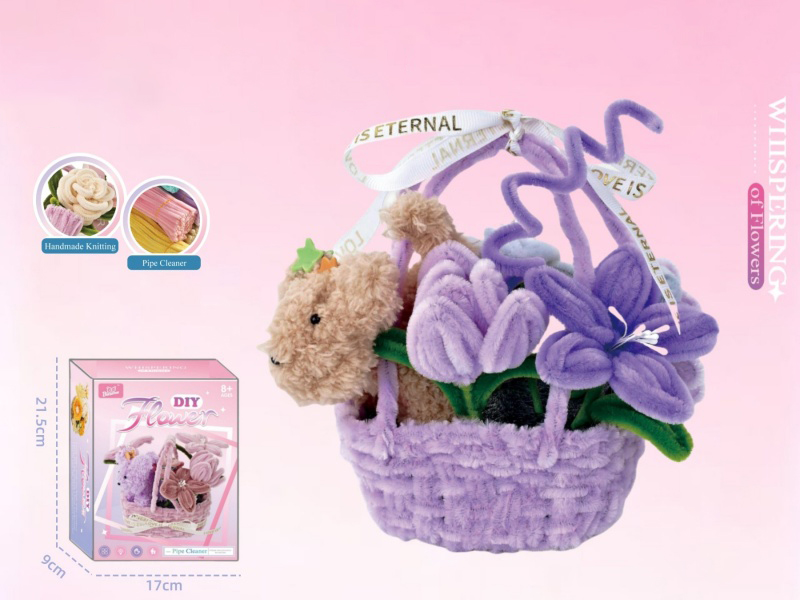Purple Dream Diy Twisted Stick Flower Basket