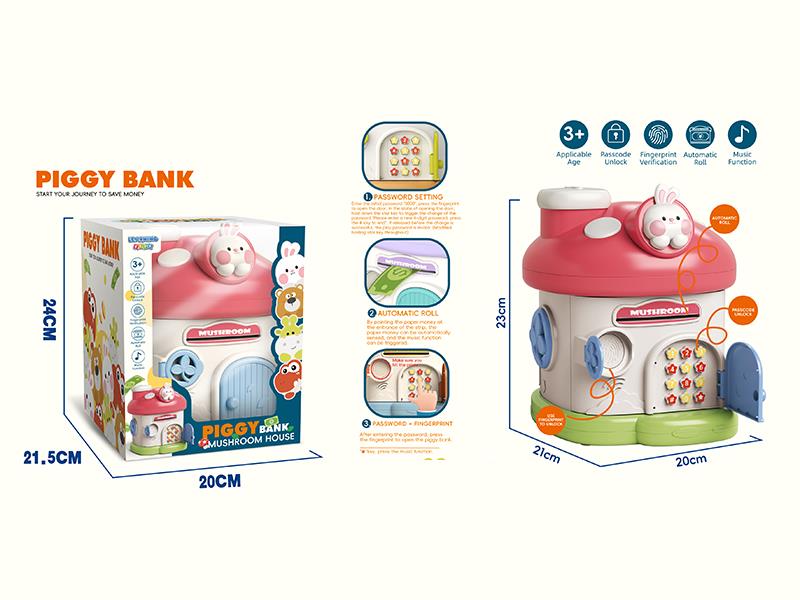 Rabbit Mushroom House Piggy Bank