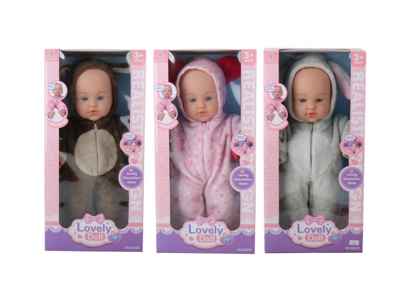 16-Inch Cotton-Filled Animal Doll In Two Styles
